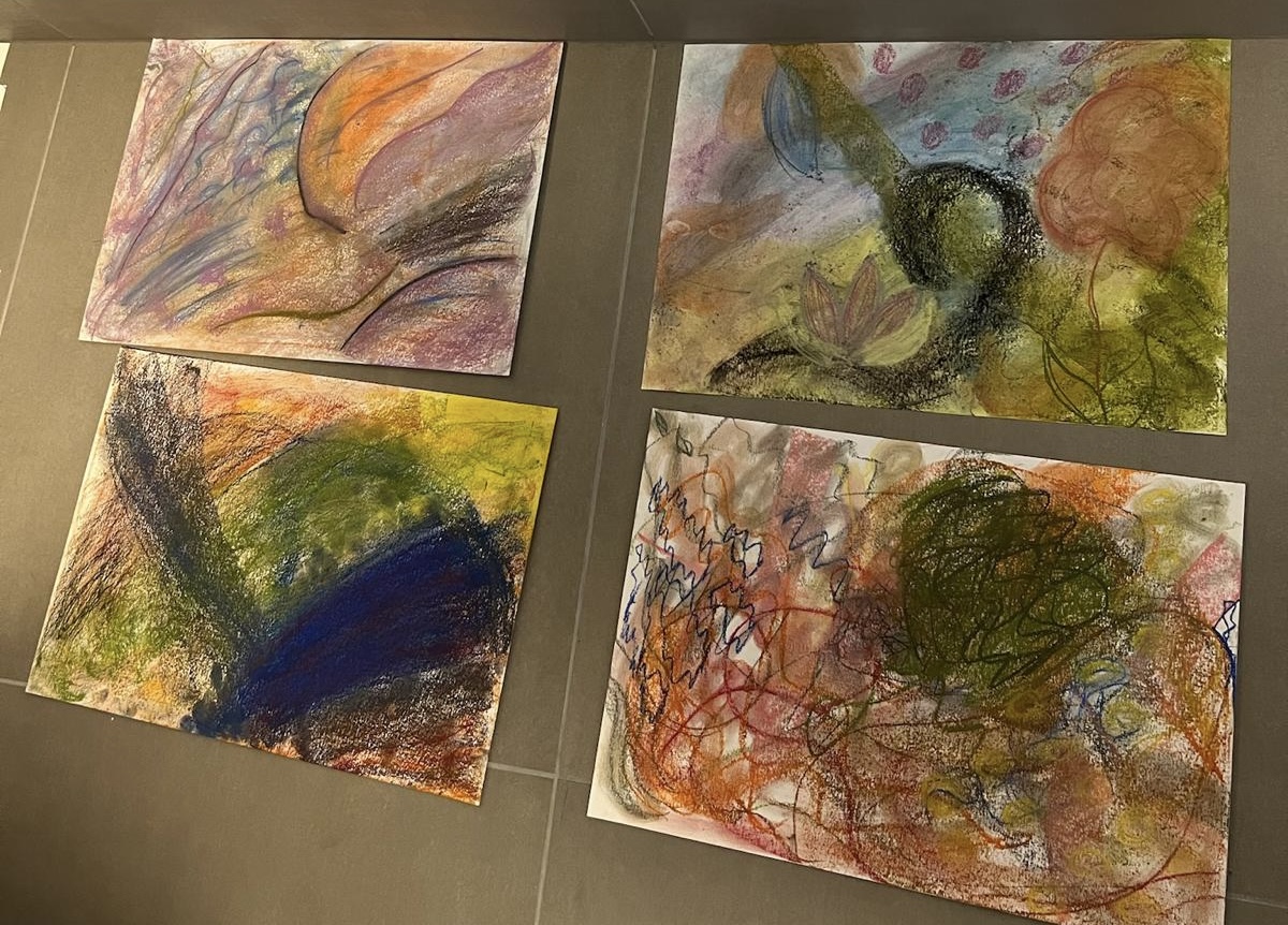 Participant drawings from sensory drawing workshop
