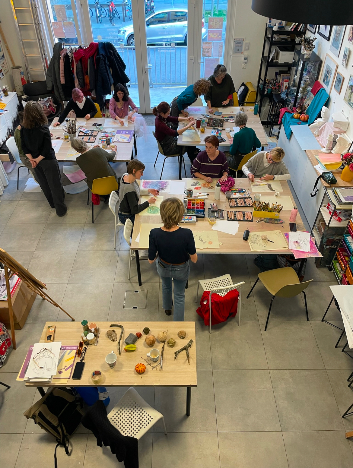 Sensory Drawing workshop in progress