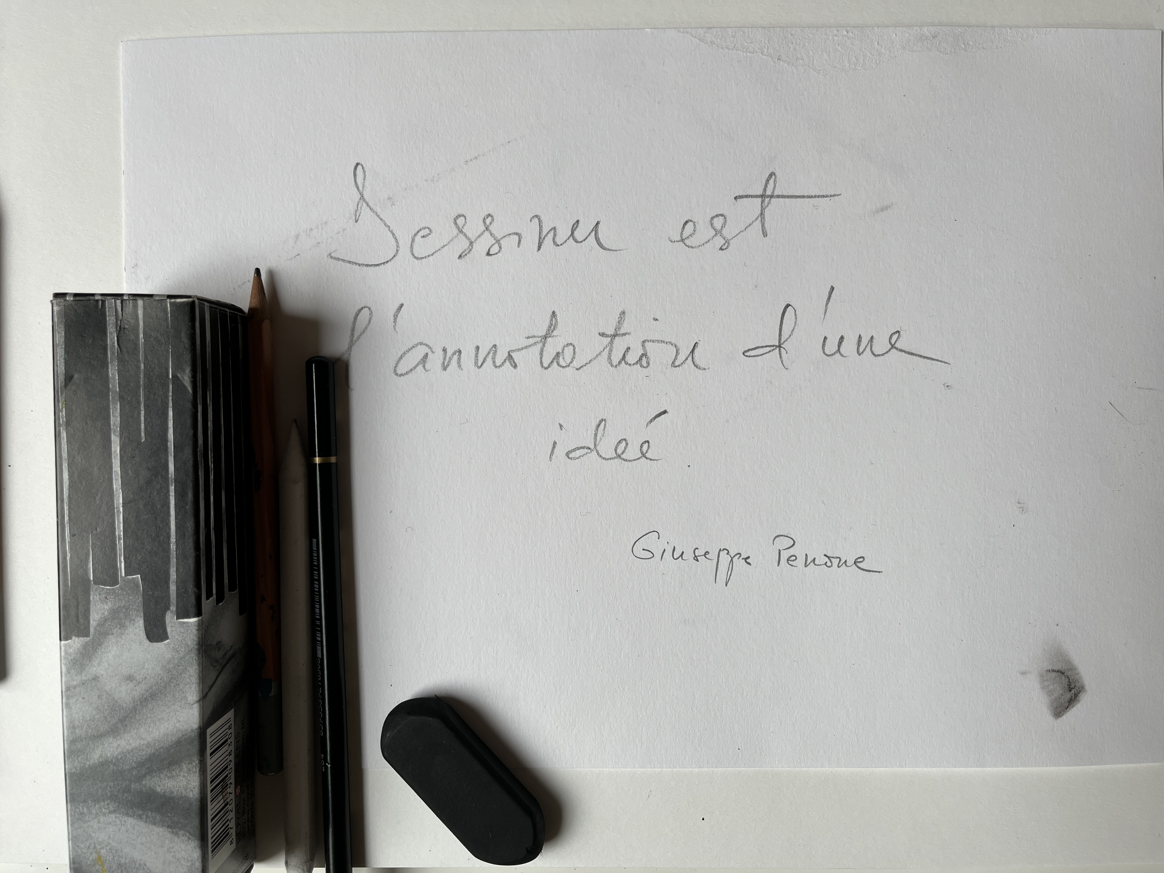 Drawing is the annotation of an idea — Giuseppe Penone